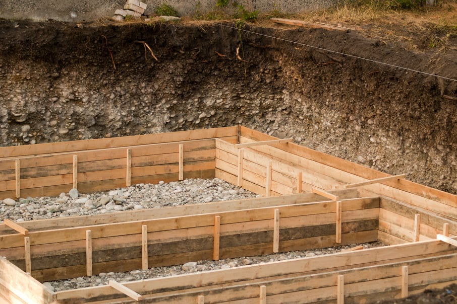 Formwork house foundation